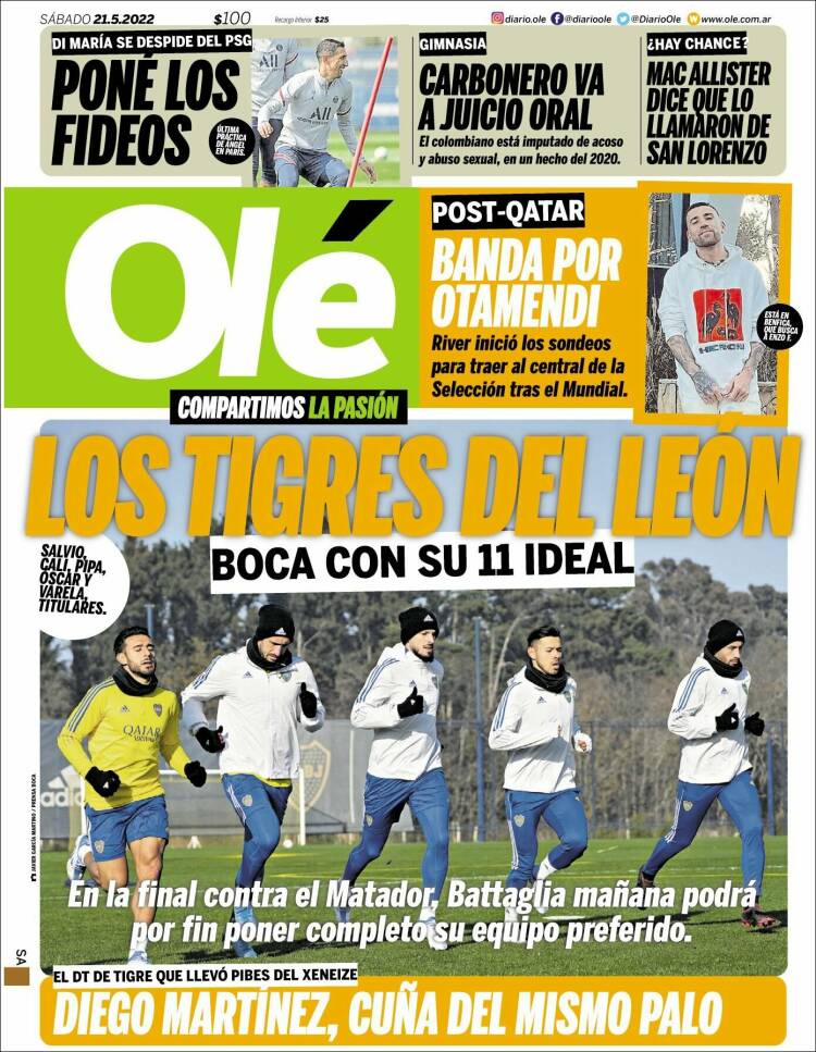 Portada de Olé (Argentina)