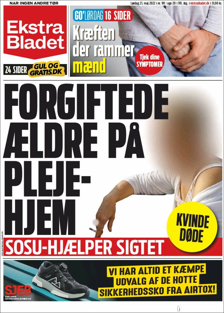 Portada de Ekstra Bladet (Dinamarca)