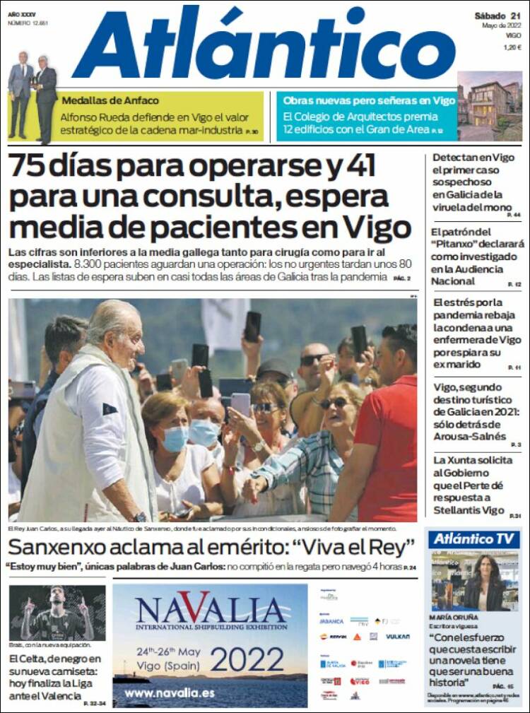 Portada de Atlántico Diario (España)