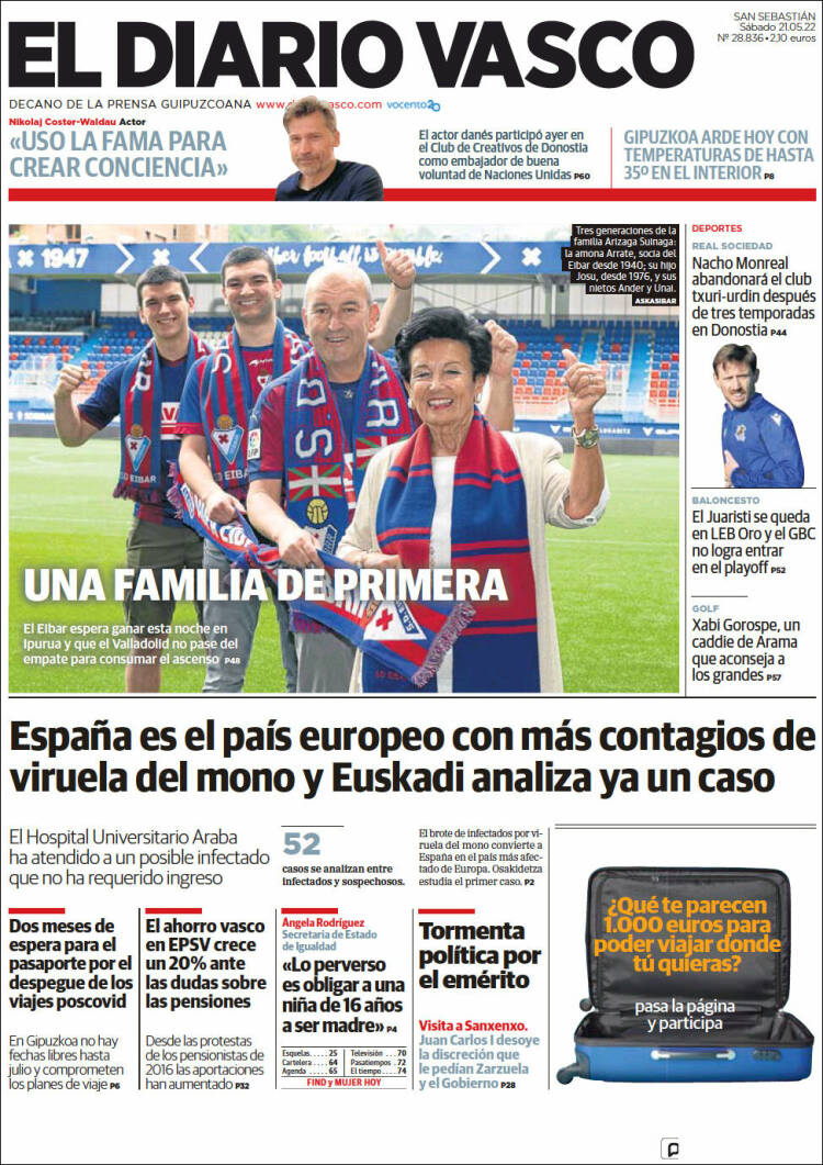 Portada de Diario Vasco (España)