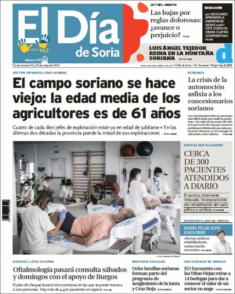 Portada de El Día de Soria (España)