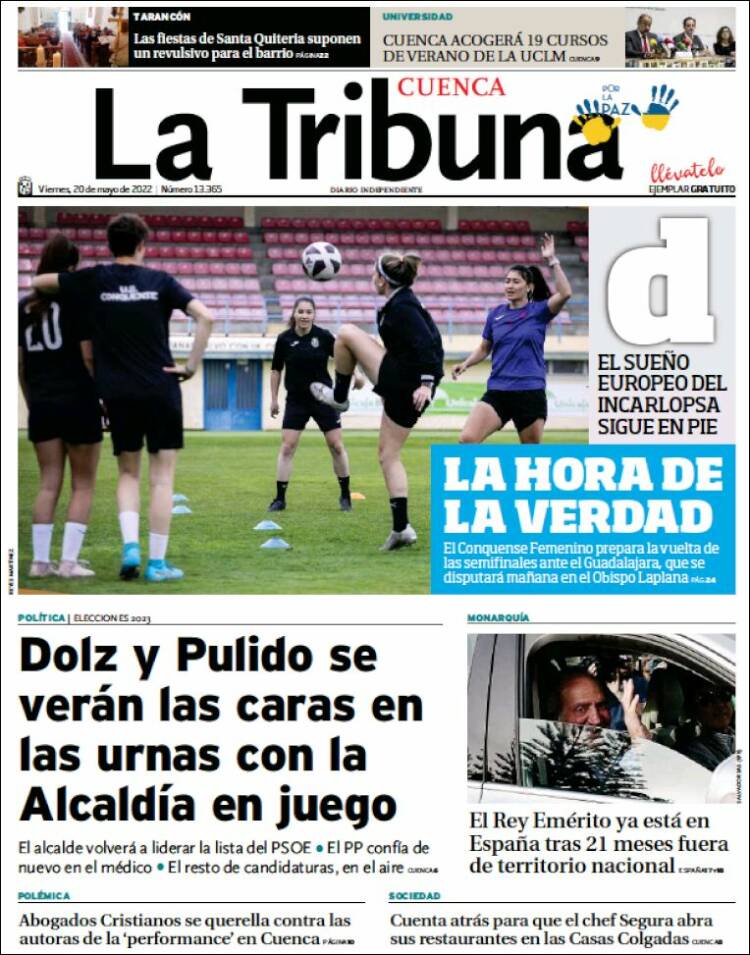 Portada de La Tribuna de Cuenca (España)