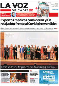 Portada de La Voz de Cádiz (España)