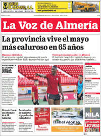 Portada de La Voz de Almería (España)