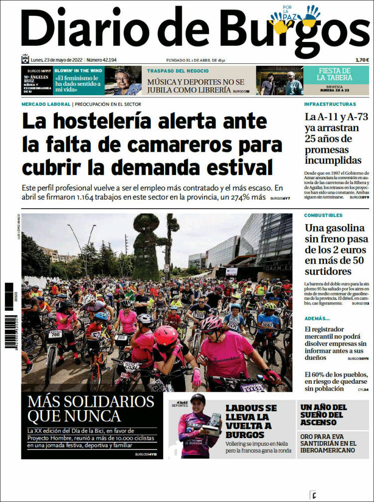Portada de Diario de Burgos (Espa&ntilde;a)