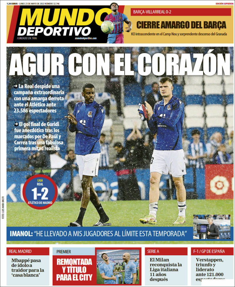 Portada de Mundo Deportivo Gipuzkoa (Espa&ntilde;a)