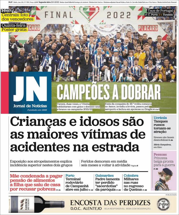 Portada de Jornal de Notícias (Portugal)