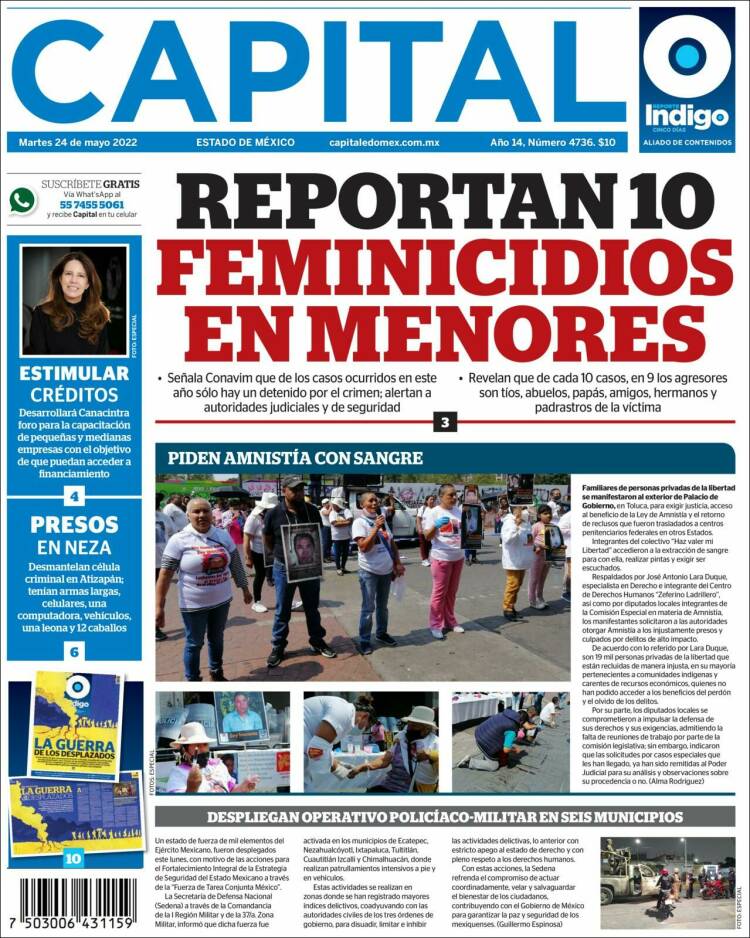 Portada de Capital México (Mexico)