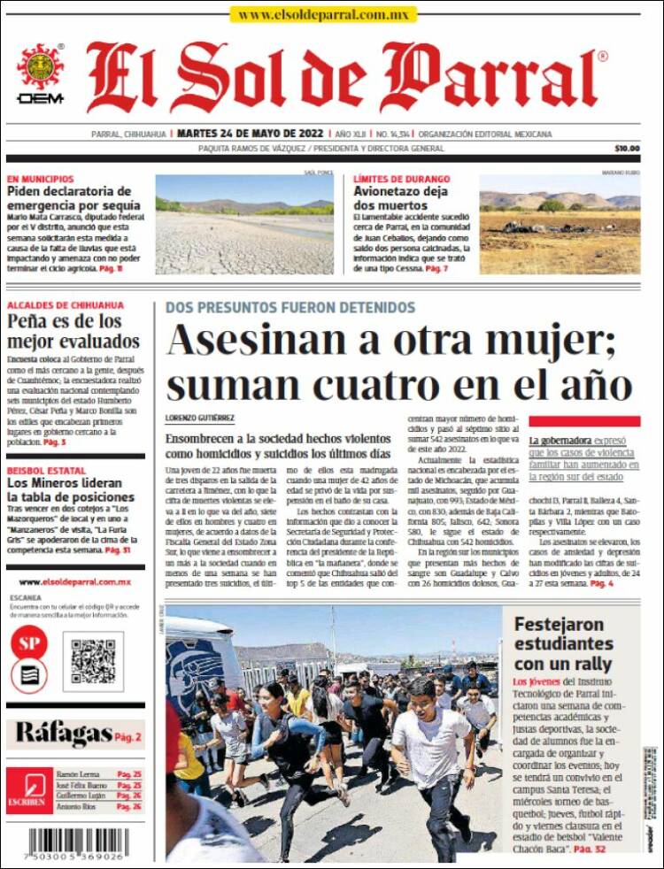 Portada de El Sol de Parral (Mexico)