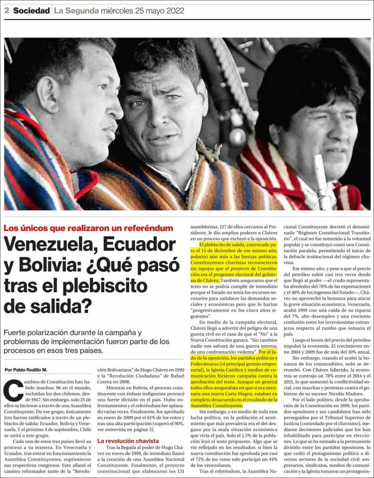 Portada de La Segunda (Chile)