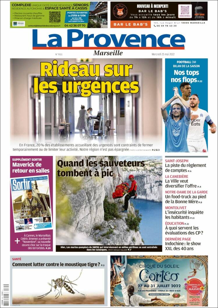 Portada de La Provence (Francia)