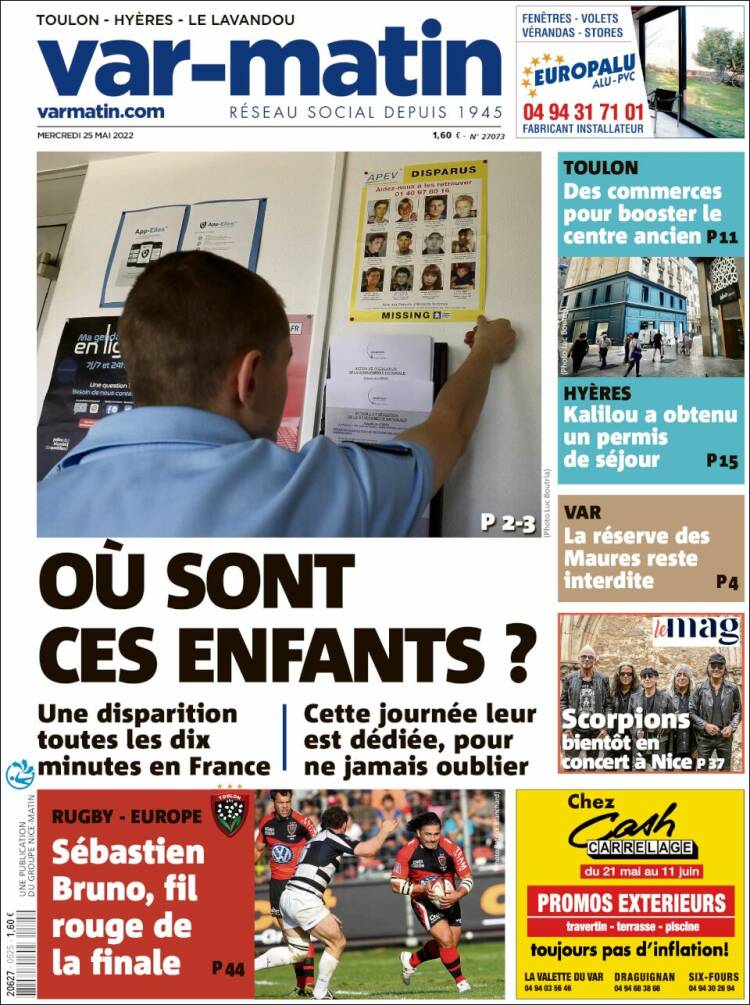 Portada de Var-Matin (Francia)