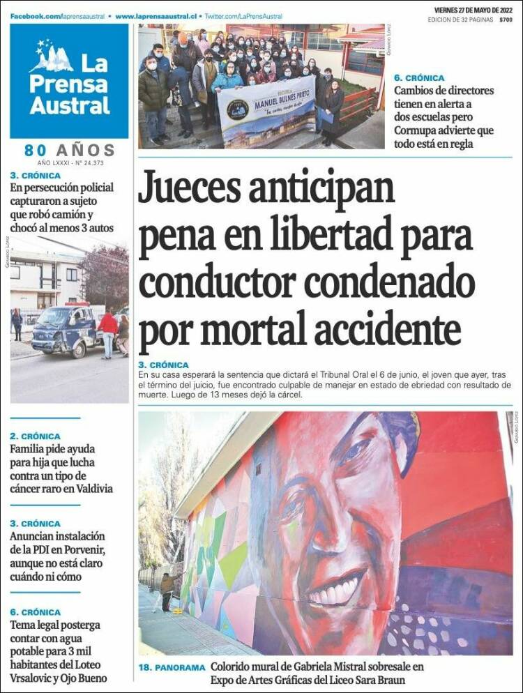 Portada de El Magallanes (Chile)