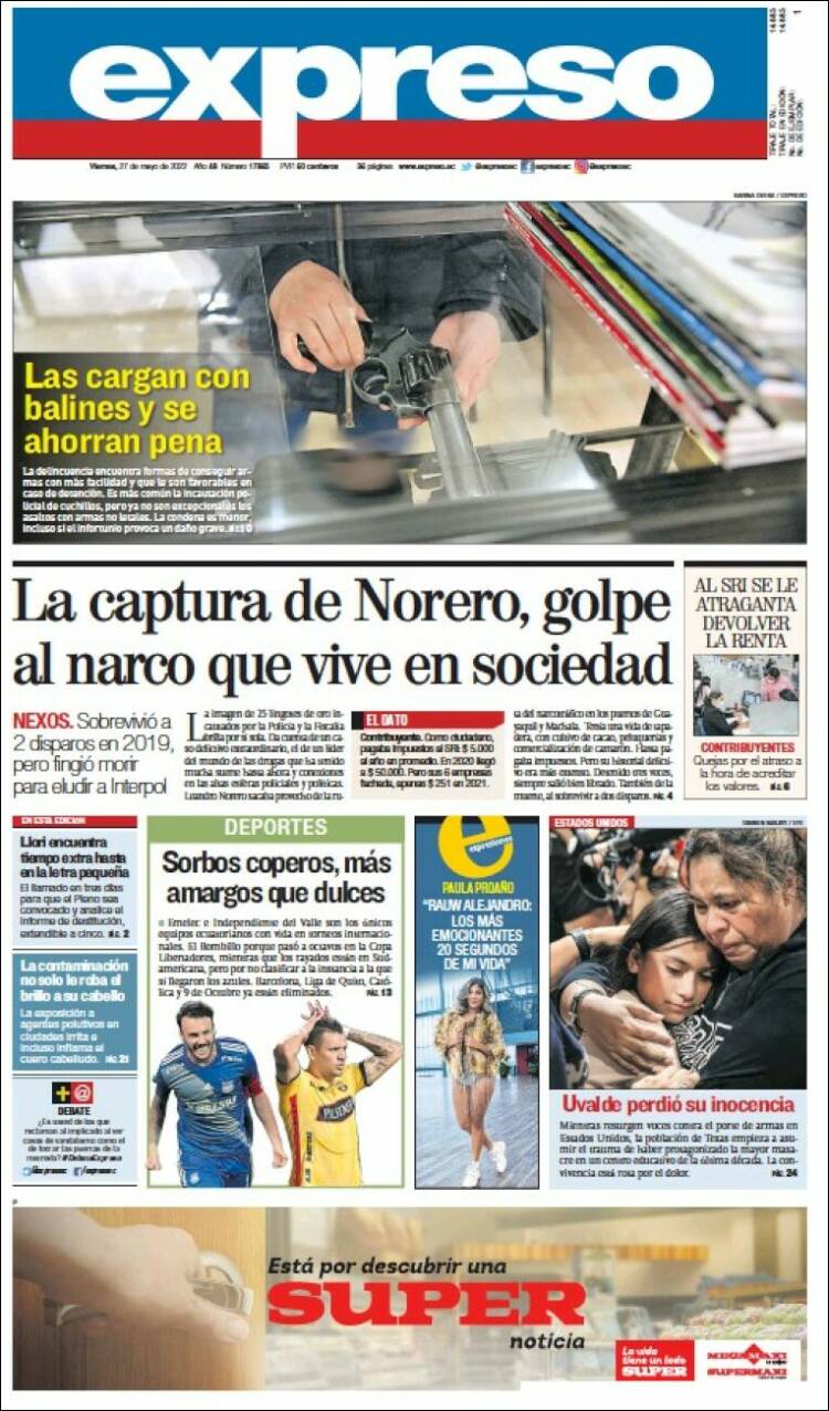 Portada de Expreso (Ecuador)