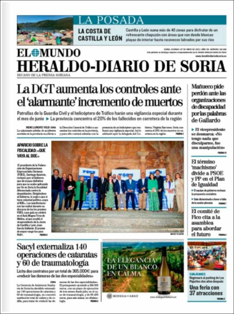 Portada de Diario de Soria (España)