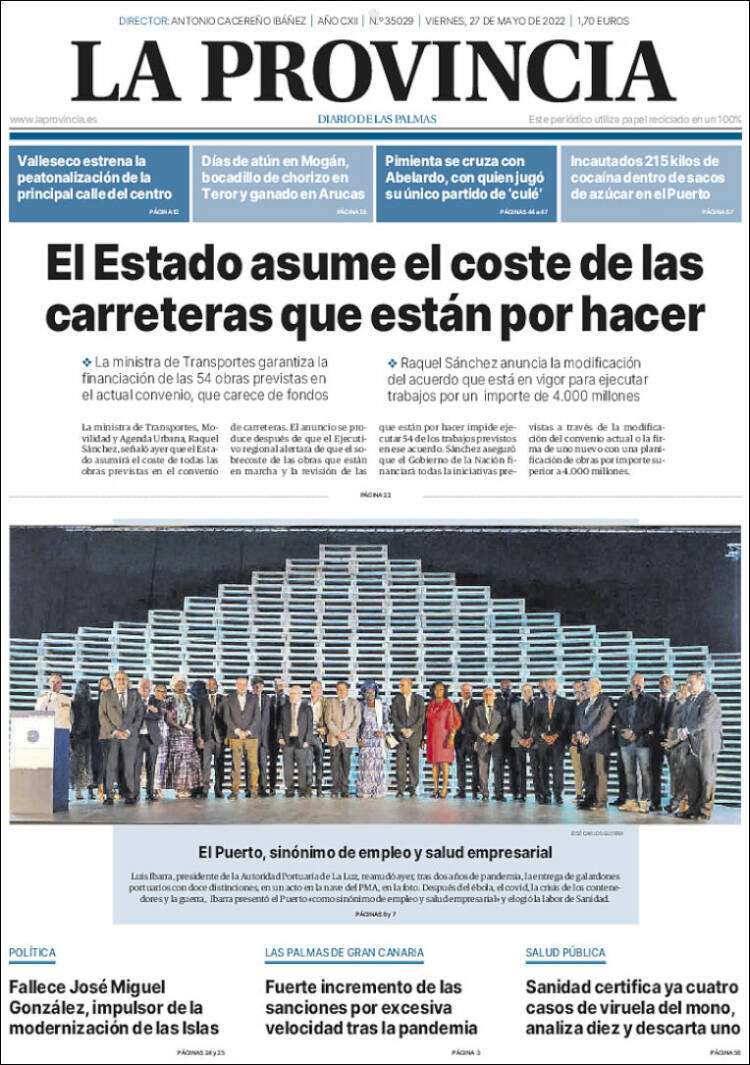 Portada de La Provincia (España)