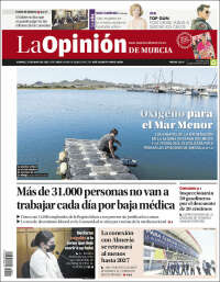 Portada de La Opinión de Murcia (España)