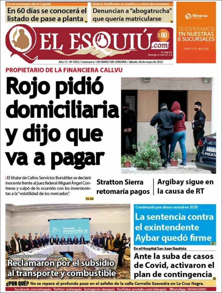 Portada de El Esquiu (Argentina)