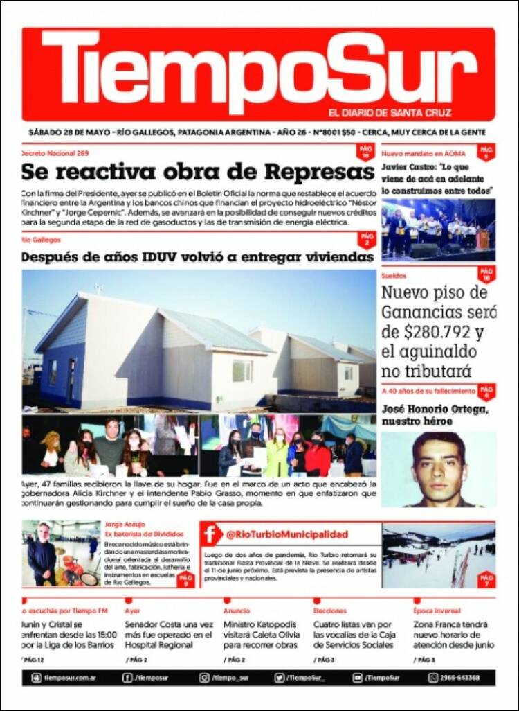 Portada de Tiempo Sur (Argentina)