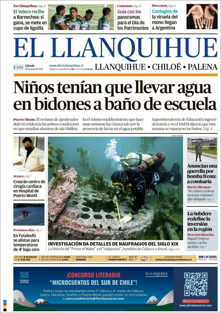 Portada de El Llanquihue (Chile)