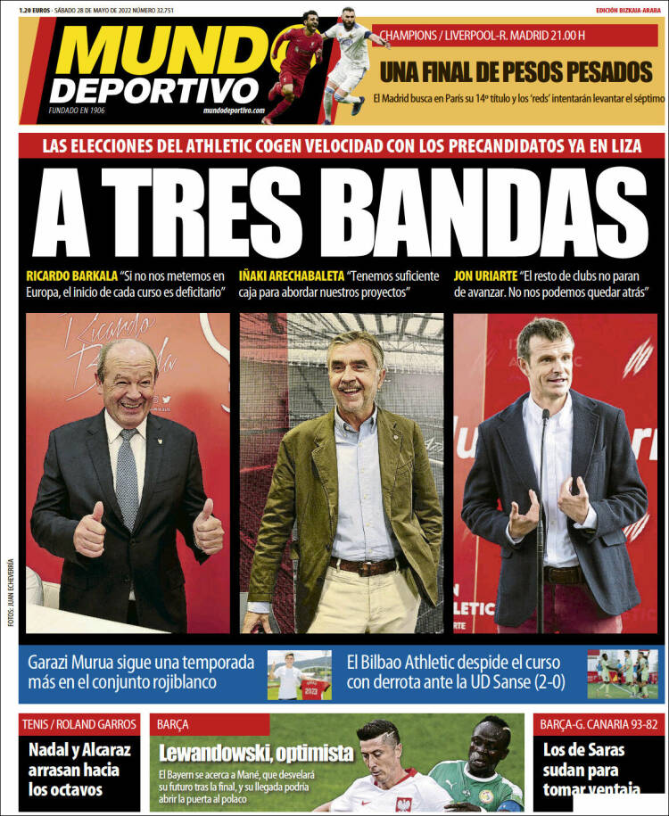 Portada de Mundo Deportivo Bizkaia (España)