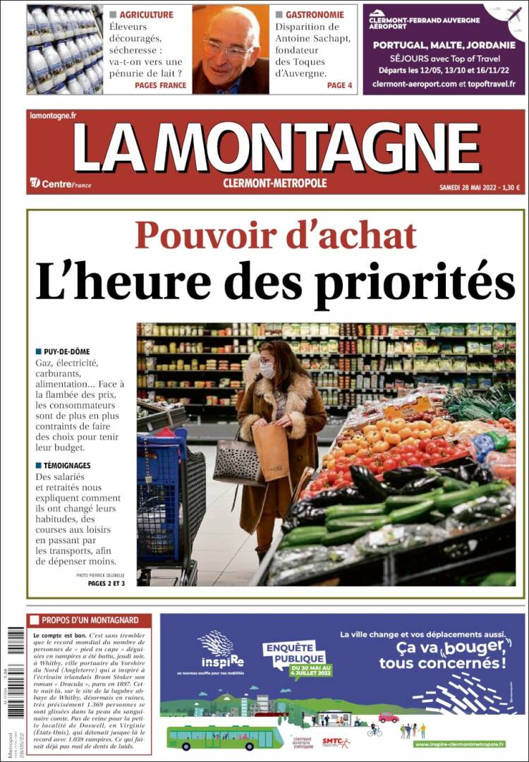 Portada de La Montagne (Francia)