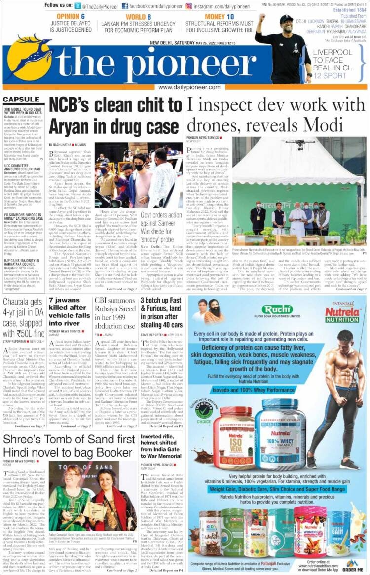 Portada de The Pioneer (India)