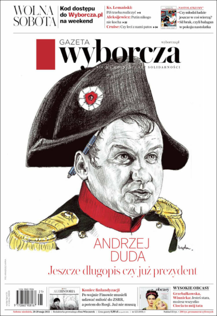 Portada de Gazeta Wyborcza (Polonia)