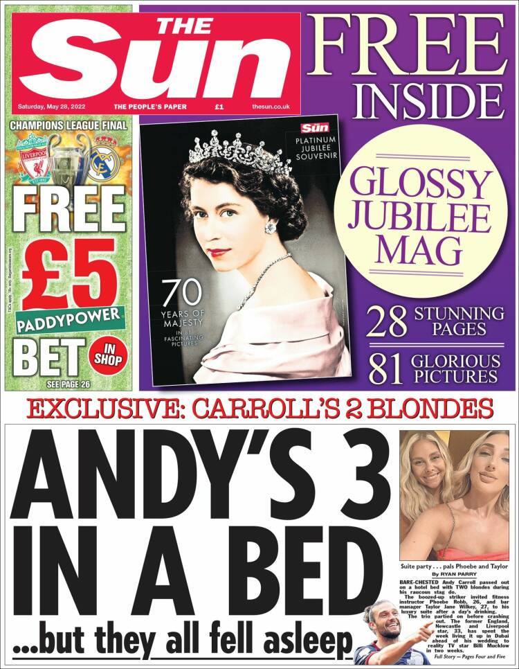 Portada de The Sun (Reino Unido)