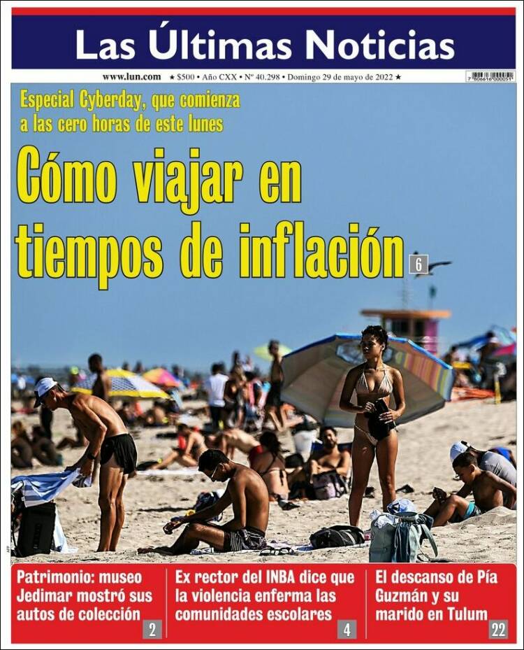 Portada de Las Últimas Noticias (Chile)