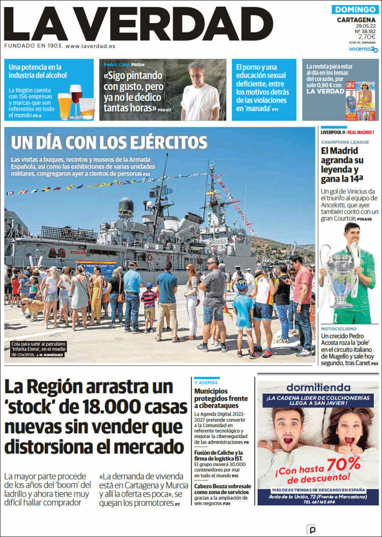 Portada de La Verdad de Cartagena (Spain)