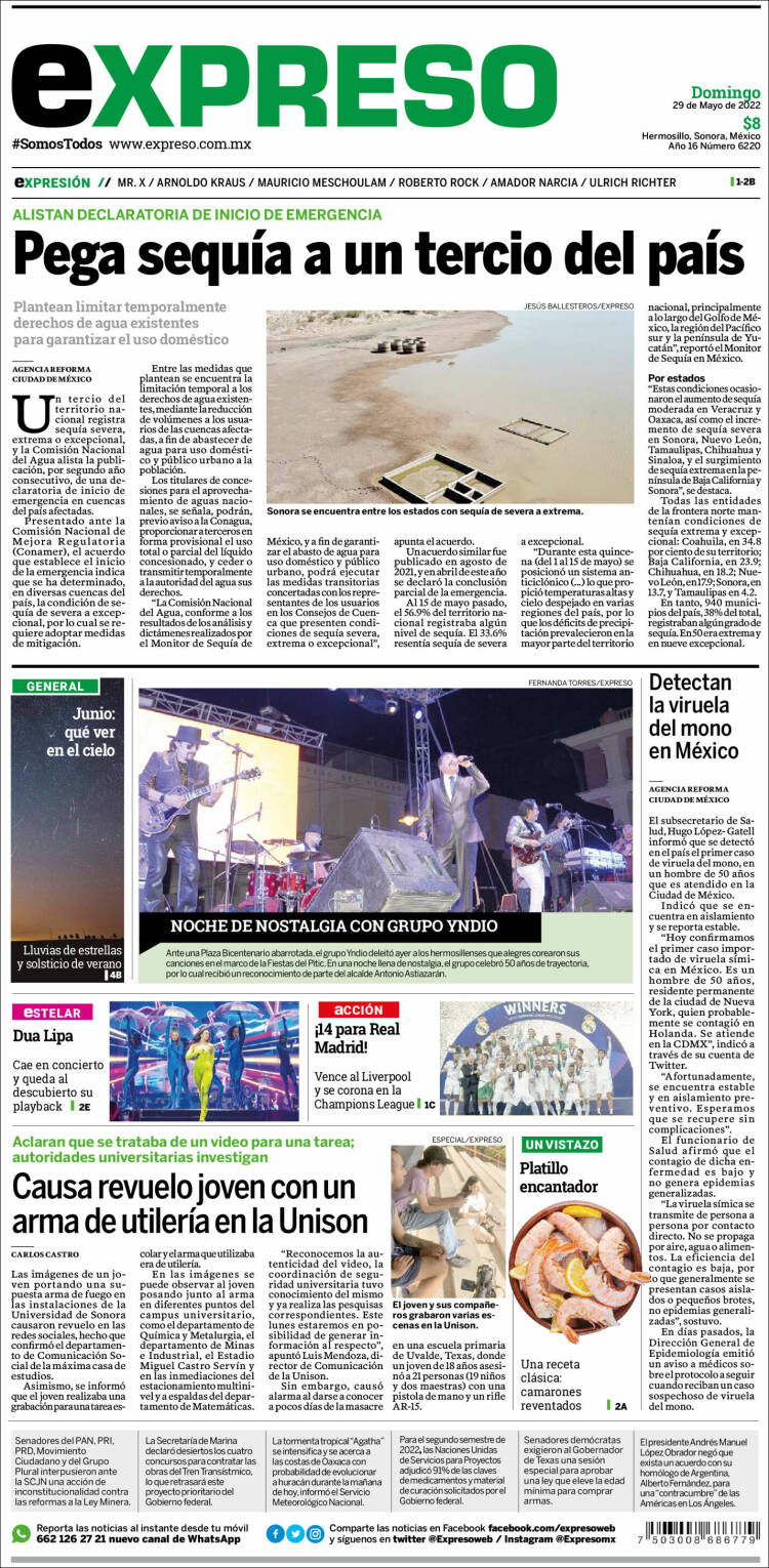 Portada de Expreso (México)