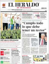 Portada de El Heraldo de Chihuahua (México)