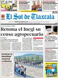 Portada de El Sol de Tlaxcala (México)