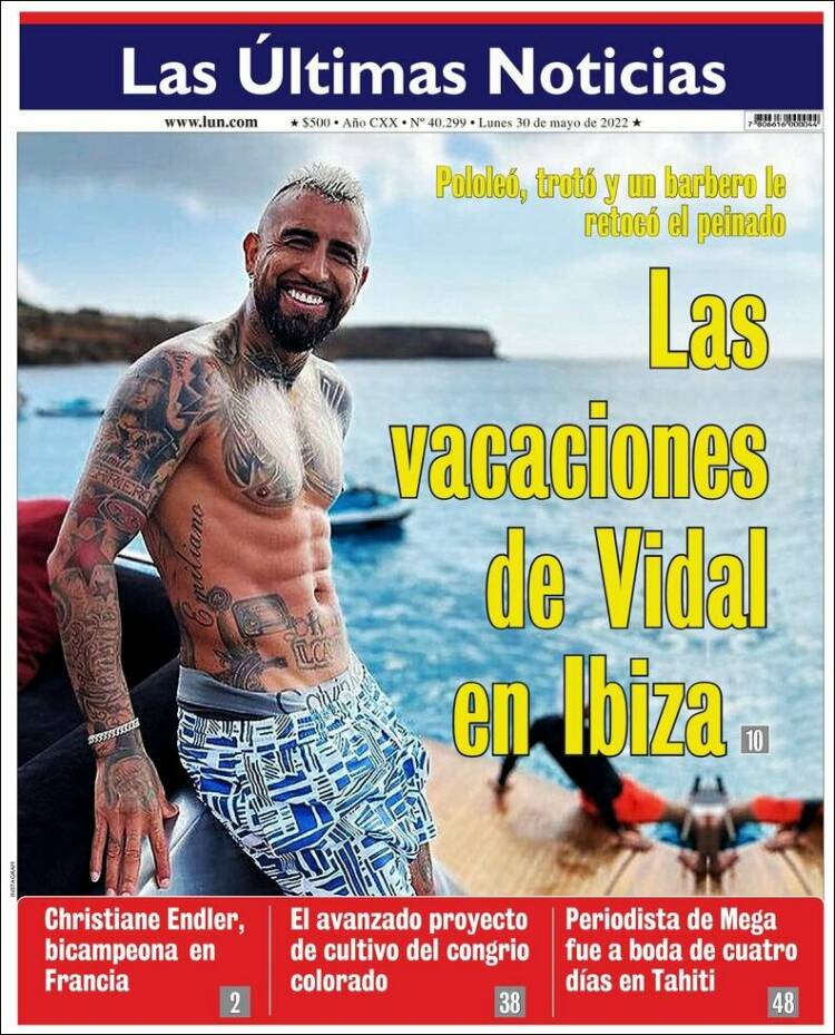 Portada de Las Últimas Noticias (Chile)