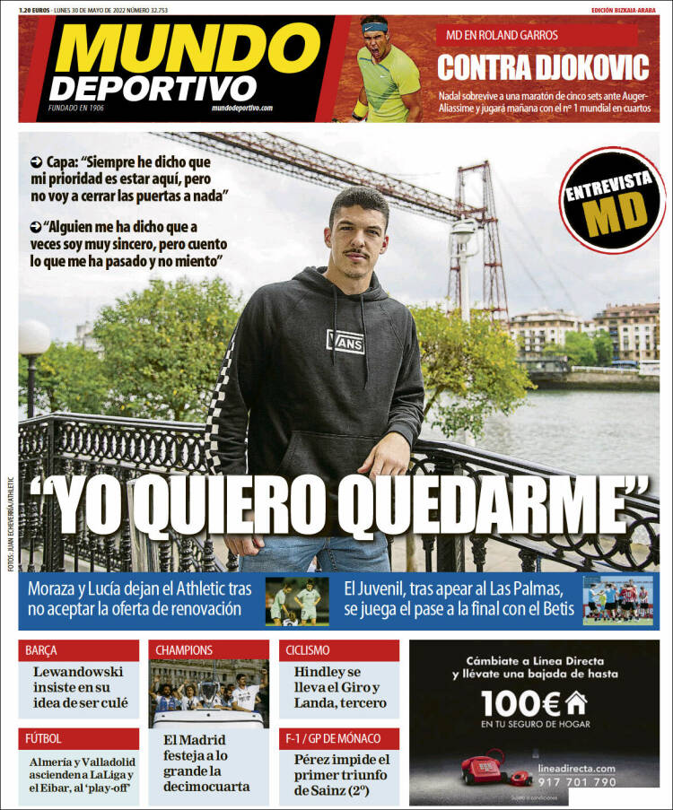 Portada de Mundo Deportivo Bizkaia (Espa&ntilde;a)
