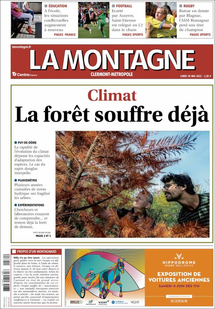 Portada de La Montagne (Francia)