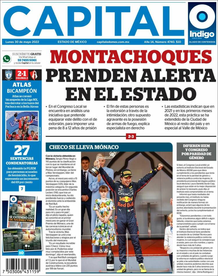 Portada de Capital México (México)