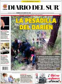 Portada de El Diario del Sur (México)