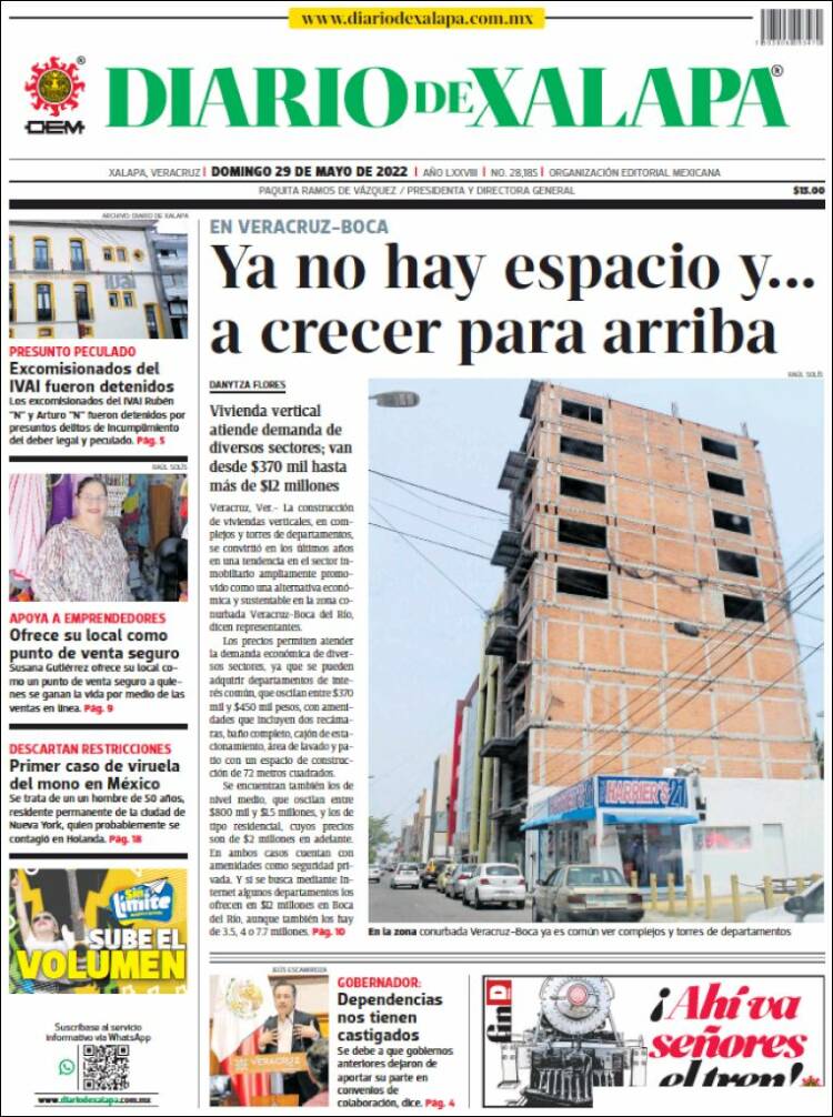 Portada de Diario de Xalapa (México)