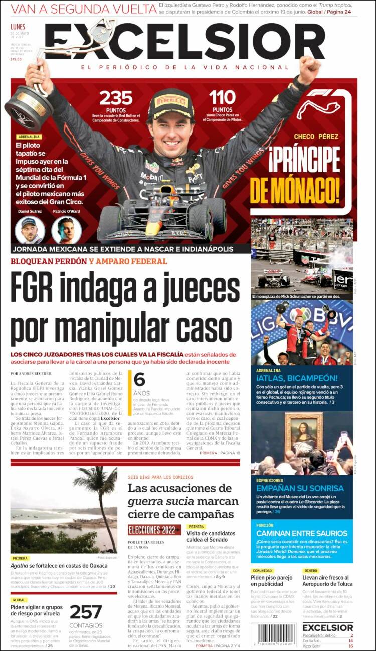 Portada de Excelsior (México)