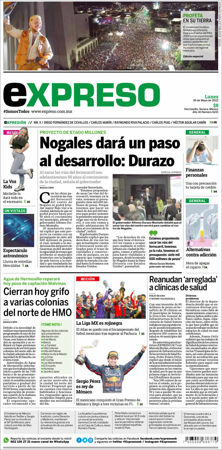 Portada de Expreso (México)