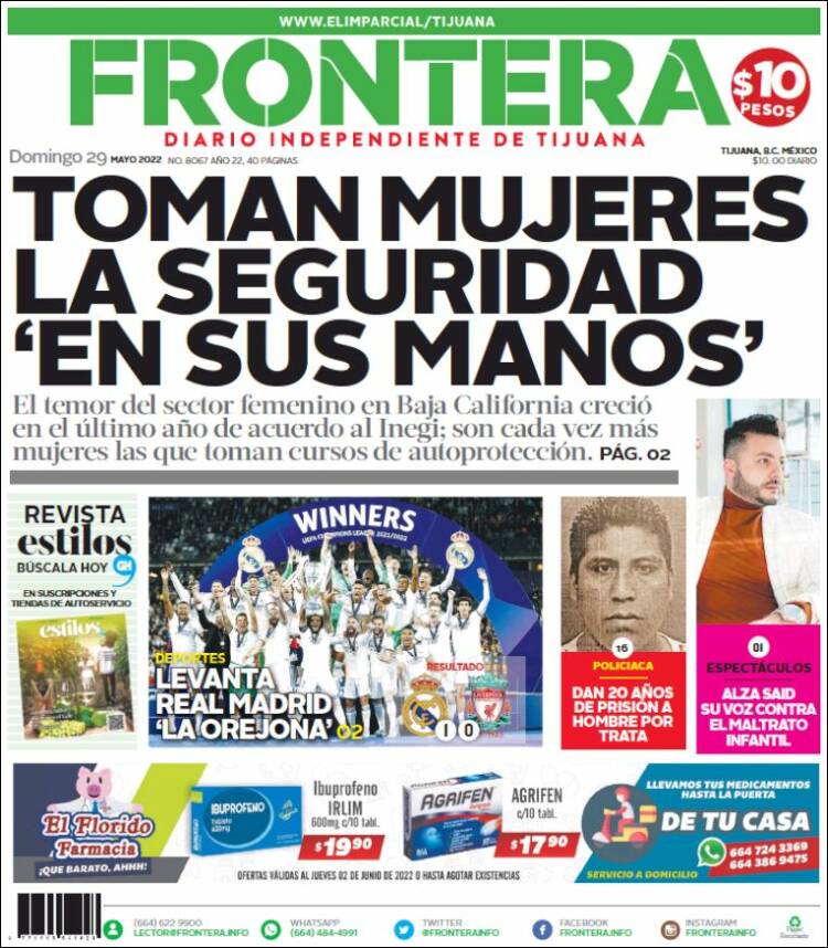 Portada de Frontera (México)