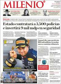 Portada de Milenio de Monterrey (México)
