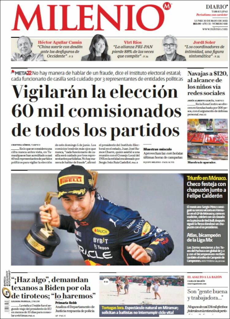 Portada de Milenio - Tamaulipas (México)