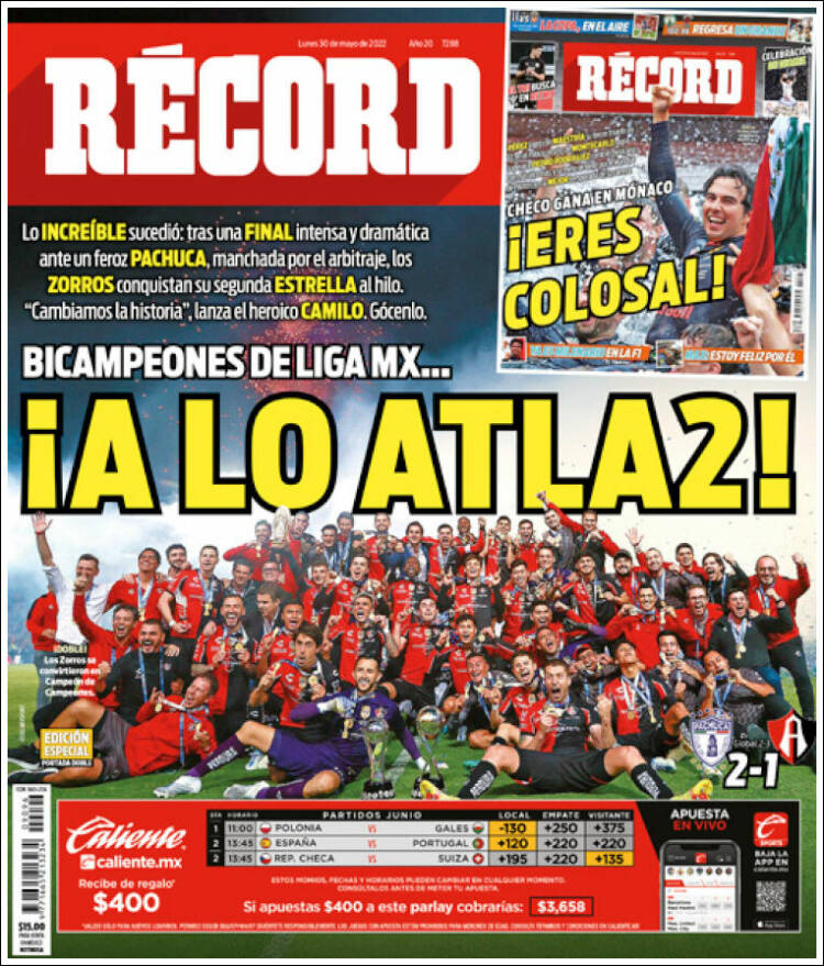 Portada de Record (México)