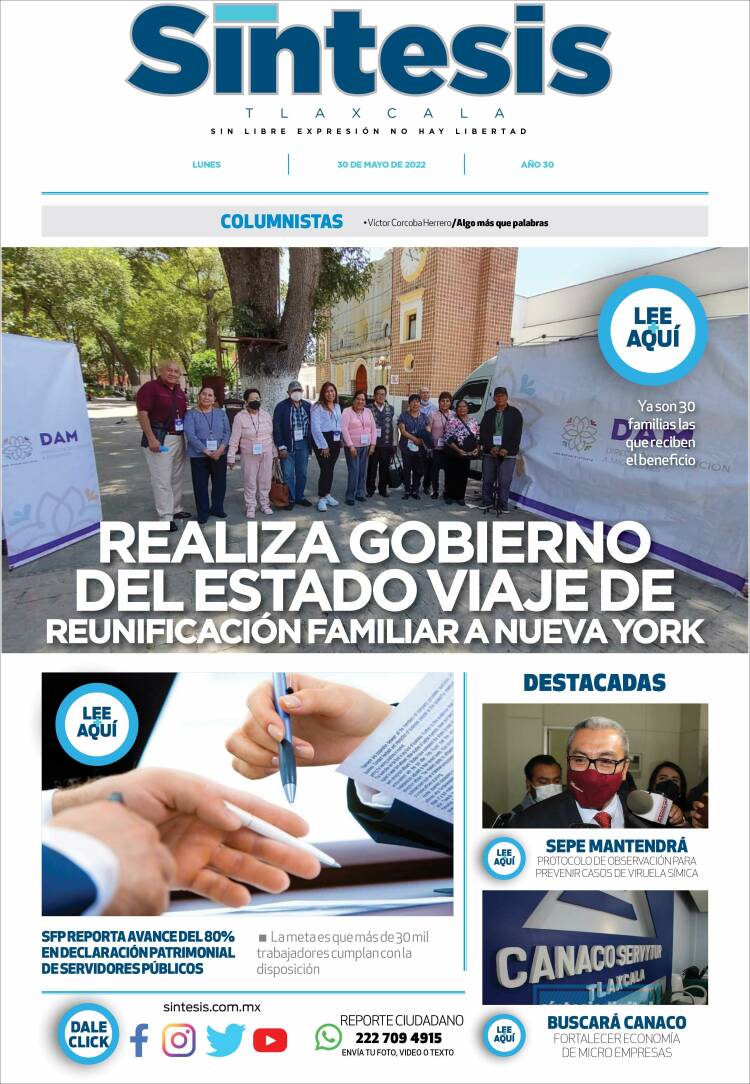 Portada de Síntesis de Tlaxcala (México)