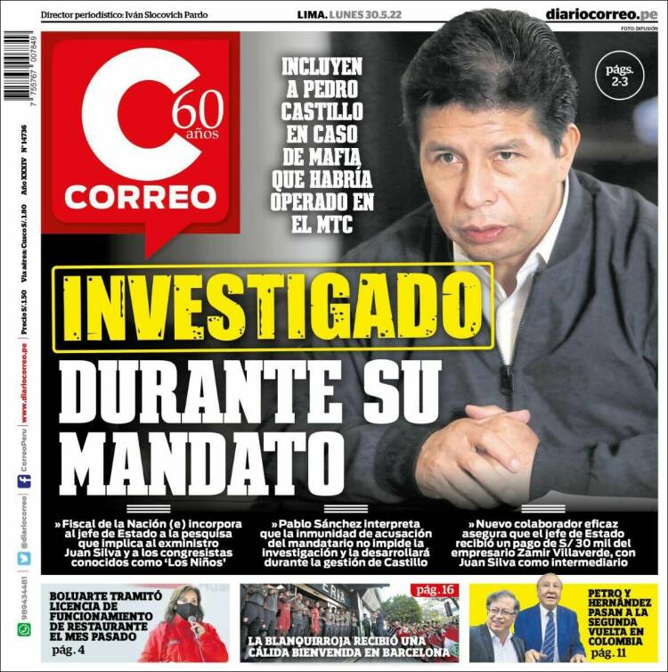 Portada de Diario Correo (Perú)