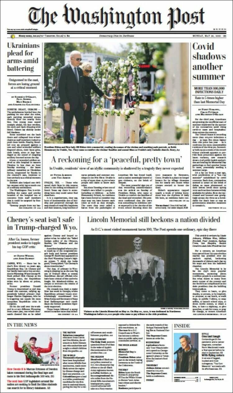Portada de The Washington Post (USA)