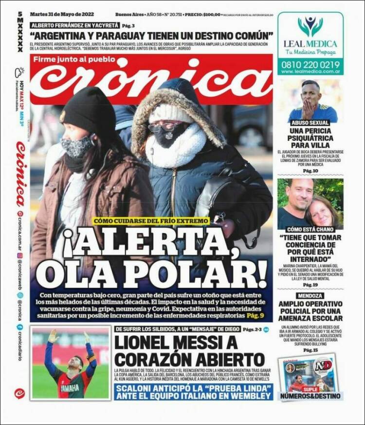 Portada de La Voz del Chaco (Argentina)